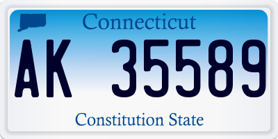 CT license plate AK35589