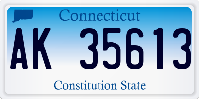 CT license plate AK35613