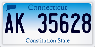 CT license plate AK35628