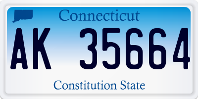 CT license plate AK35664