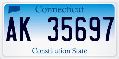 CT license plate AK35697