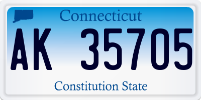 CT license plate AK35705