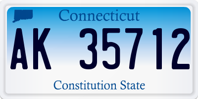 CT license plate AK35712
