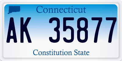 CT license plate AK35877