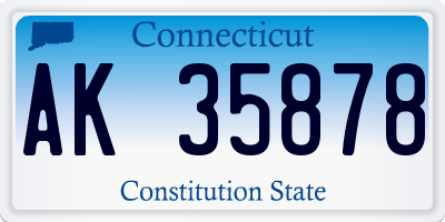 CT license plate AK35878
