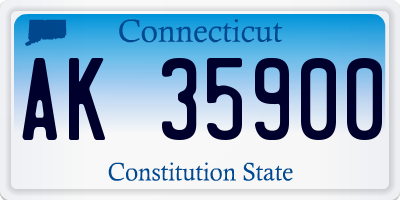 CT license plate AK35900