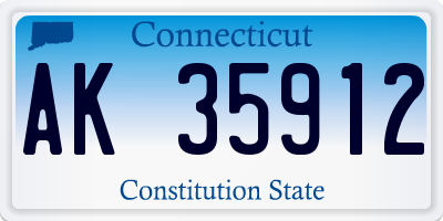 CT license plate AK35912