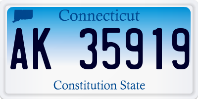 CT license plate AK35919