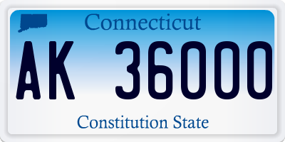 CT license plate AK36000