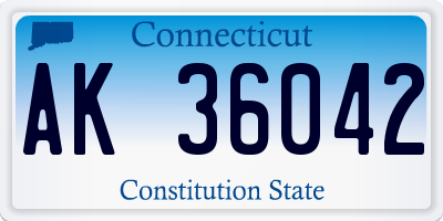 CT license plate AK36042