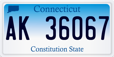 CT license plate AK36067