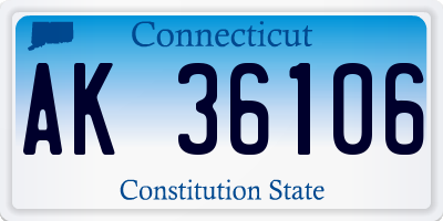 CT license plate AK36106