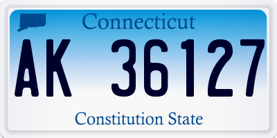 CT license plate AK36127