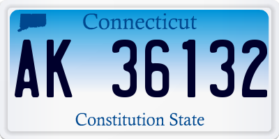 CT license plate AK36132