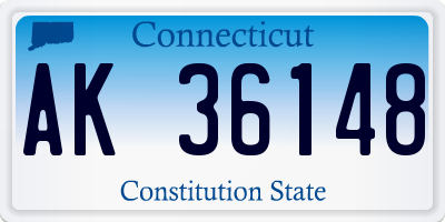 CT license plate AK36148