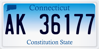 CT license plate AK36177