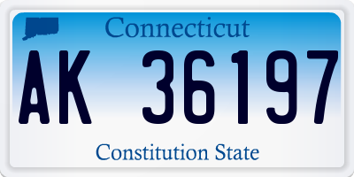CT license plate AK36197