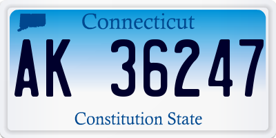 CT license plate AK36247
