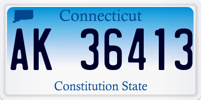 CT license plate AK36413