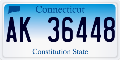 CT license plate AK36448