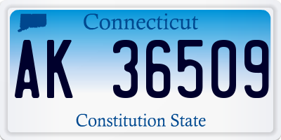 CT license plate AK36509