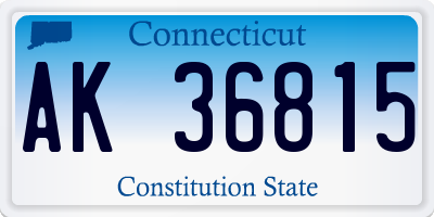 CT license plate AK36815
