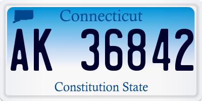 CT license plate AK36842