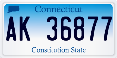 CT license plate AK36877