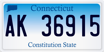 CT license plate AK36915