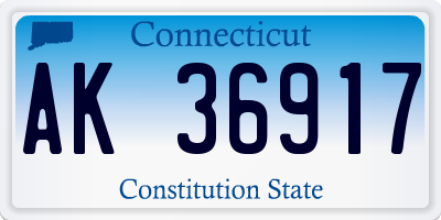 CT license plate AK36917