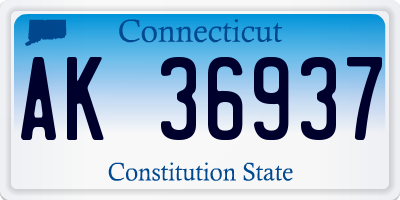 CT license plate AK36937