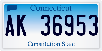 CT license plate AK36953