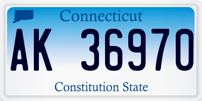 CT license plate AK36970