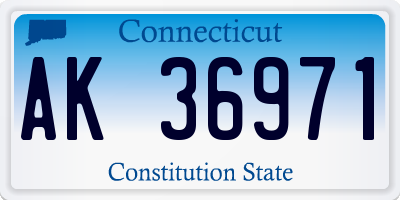 CT license plate AK36971