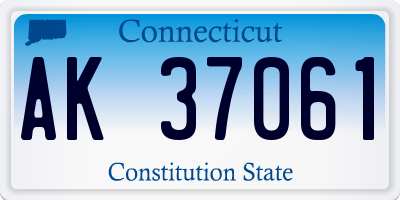 CT license plate AK37061