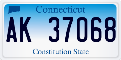 CT license plate AK37068