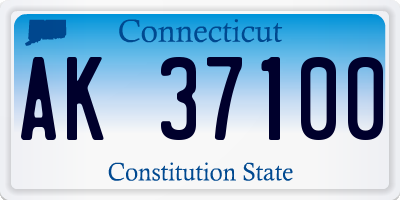 CT license plate AK37100