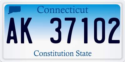 CT license plate AK37102
