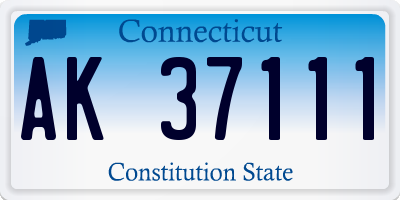 CT license plate AK37111