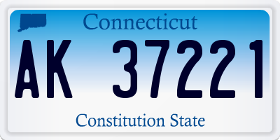 CT license plate AK37221