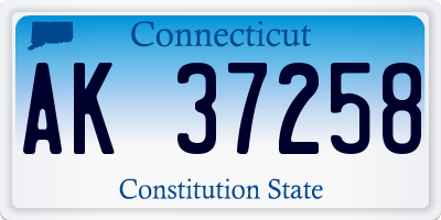 CT license plate AK37258