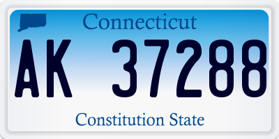 CT license plate AK37288