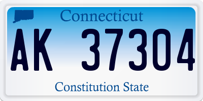 CT license plate AK37304