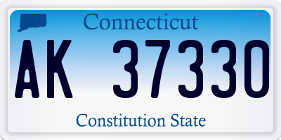 CT license plate AK37330