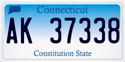CT license plate AK37338