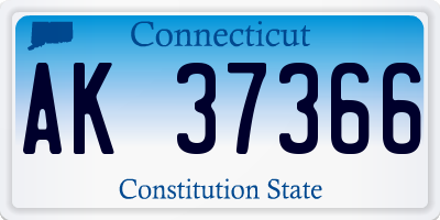 CT license plate AK37366