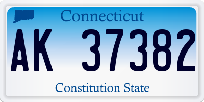 CT license plate AK37382
