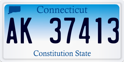CT license plate AK37413