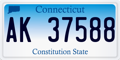 CT license plate AK37588