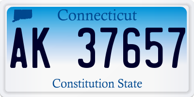 CT license plate AK37657